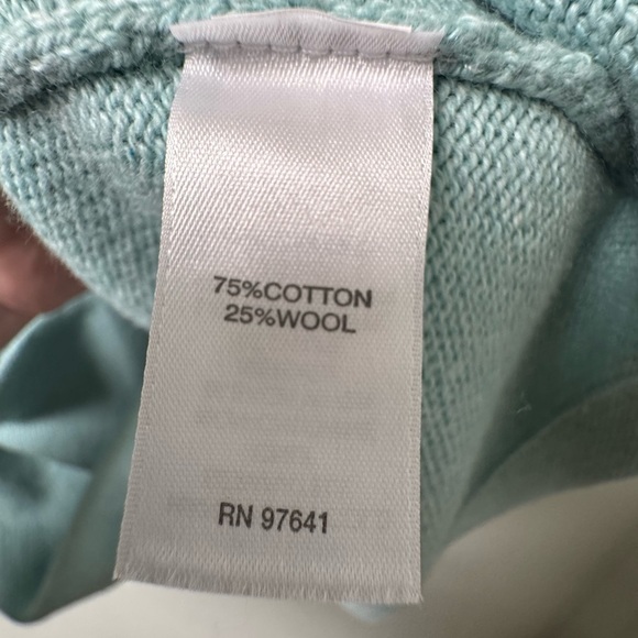 NWT J.Jill Pure Jill Boat Neck Wool Blend Sweater Tunic in lucite light blue 1X - Picture 12 of 14